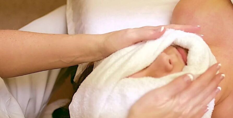 Massage technique with towel